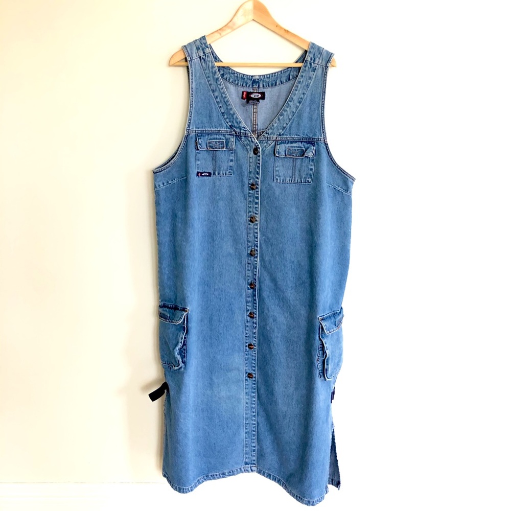 BONGO | Vintage 90’s Denim Jean Jumper Dress size 1X
